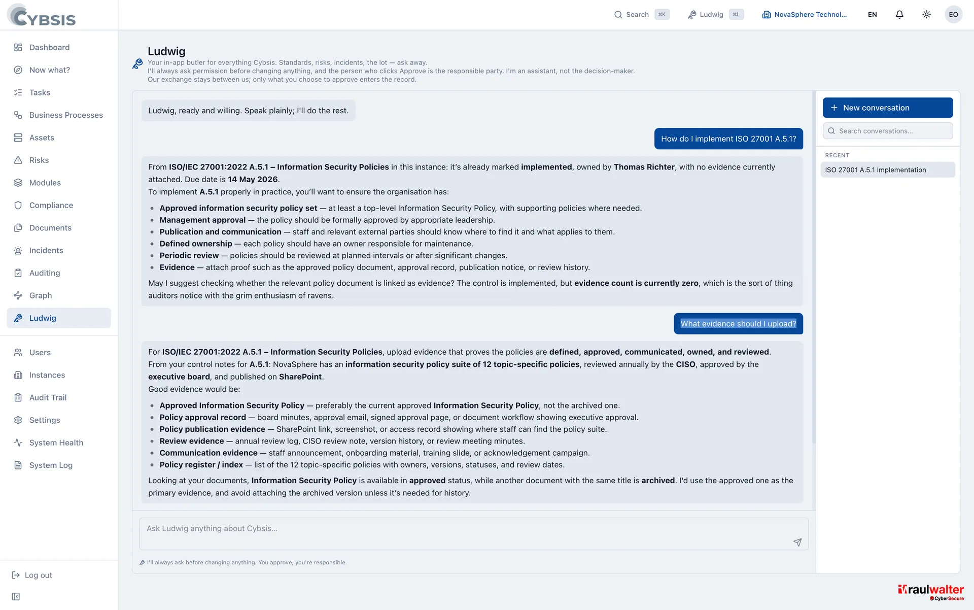 Ludwig — especialista en seguridad de IA — Cybsis 2.0